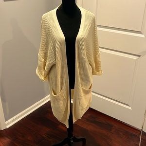 Short sleeve long cardigan
